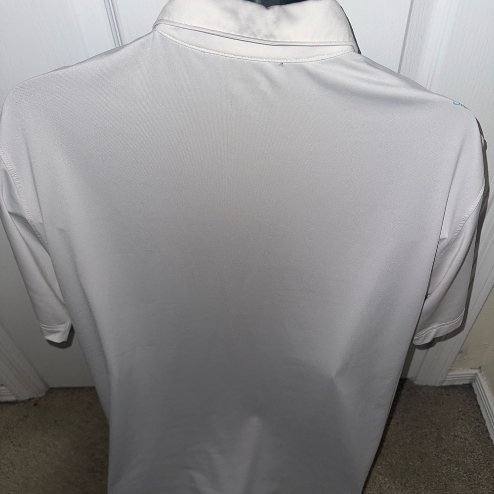 Men’s pre own as is Slazenger golf polo shirt size L large blue white - Picture 4 of 4
